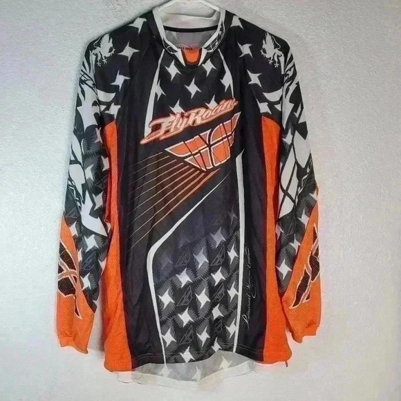 Fly Racing Other - Fly Racing Kinetic Jersey Moto Mens Size Med Long Sleeve Orange/ Black